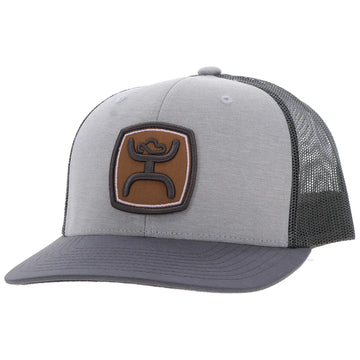 Hooey Zenith Grey Hat with Brown Hooey Logo